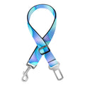 Blue Neon Mermaid Scales Pattern Print Dog Seat Belt