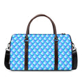 Blue Neon Mermaid Scales Pattern Print Duffel Bag