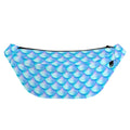 Blue Neon Mermaid Scales Pattern Print Fanny Pack