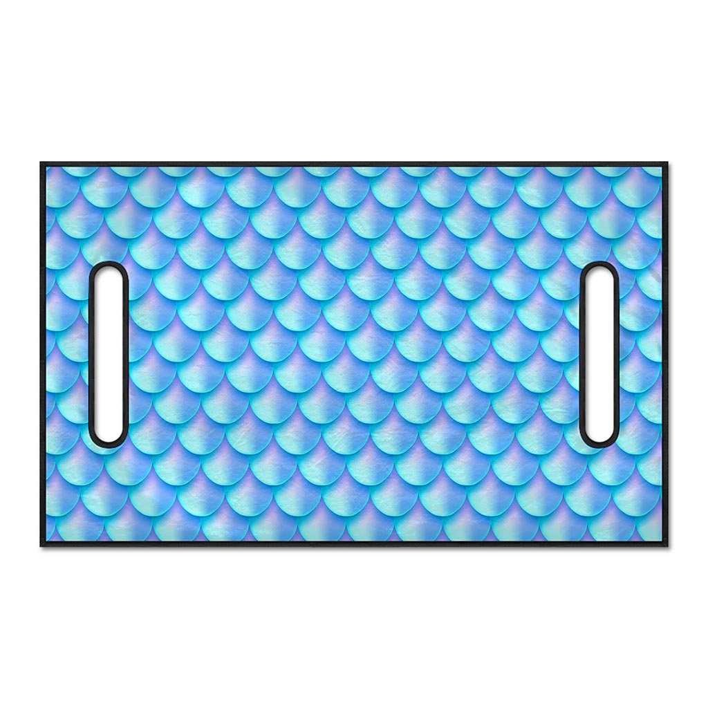 Blue Neon Mermaid Scales Pattern Print Golf Cart Seat Cover