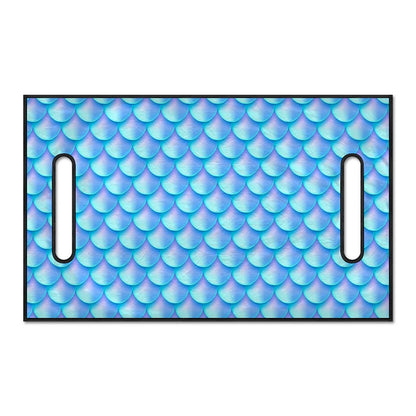 Blue Neon Mermaid Scales Pattern Print Golf Cart Seat Cover
