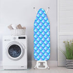 Blue Neon Mermaid Scales Pattern Print Ironing Board Cover
