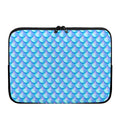Blue Neon Mermaid Scales Pattern Print Laptop Sleeve