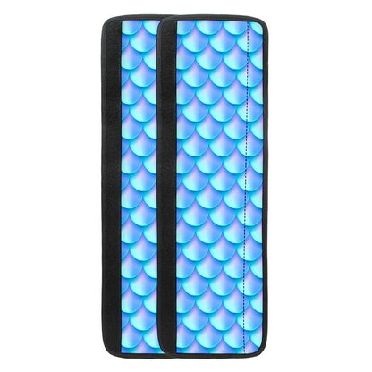 Blue Neon Mermaid Scales Pattern Print Refrigerator Handle Covers