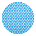 Blue Neon Mermaid Scales Pattern Print Round Blanket