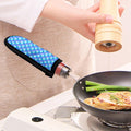 Blue Neon Mermaid Scales Pattern Print Skillet Handle Cover
