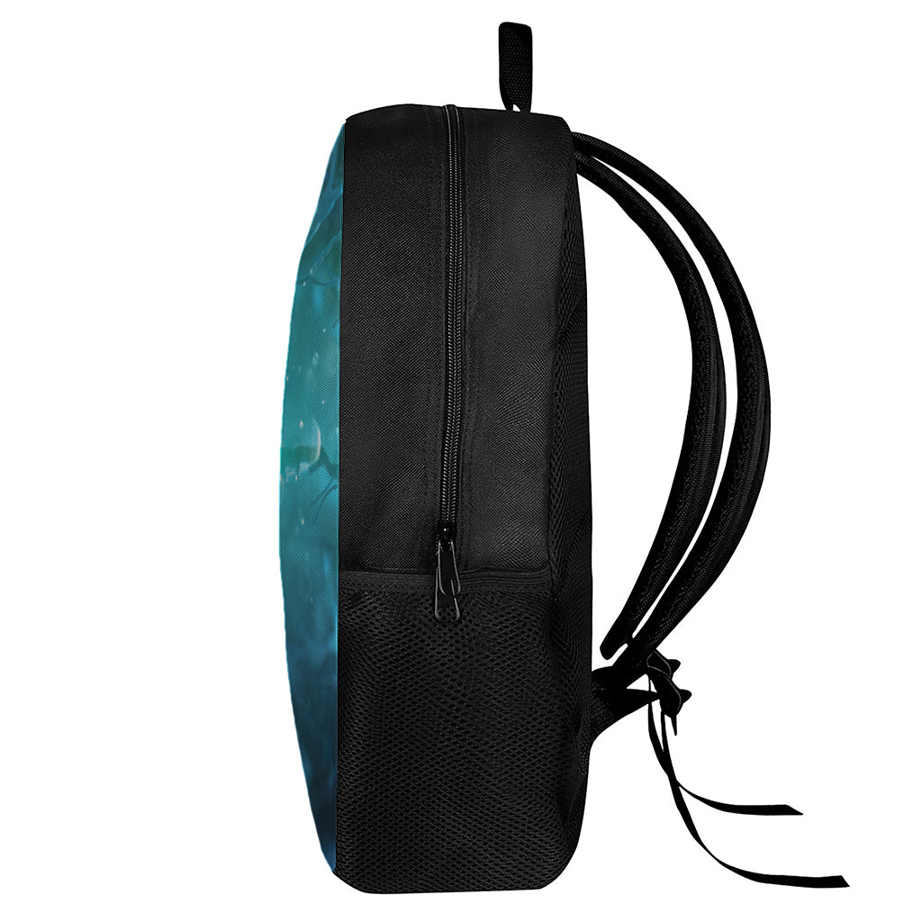 Blue Neurons In The Brain Print 17 Inch Backpack