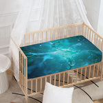 Blue Neurons In The Brain Print Baby Crib Sheet
