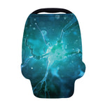 Blue Neurons In The Brain Print Baby Seat Cover
