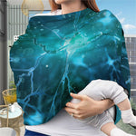 Blue Neurons In The Brain Print Baby Seat Cover