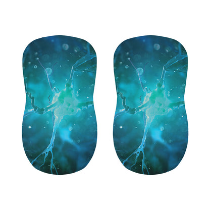 Blue Neurons In The Brain Print Bar Stool Covers
