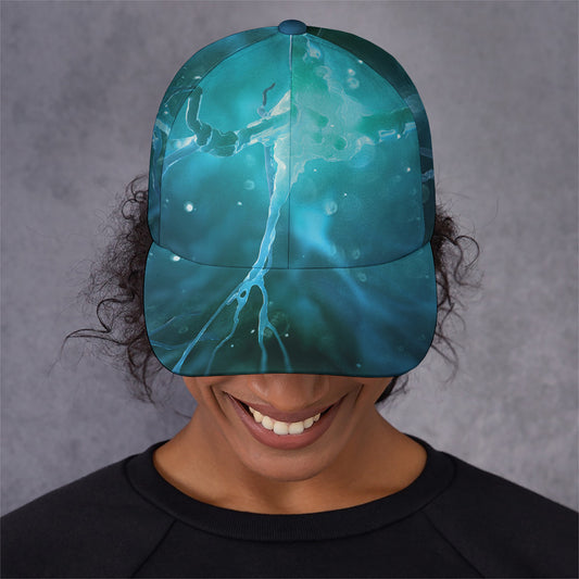 Blue Neurons In The Brain Print Baseball Cap