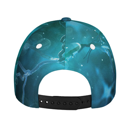 Blue Neurons In The Brain Print Baseball Cap