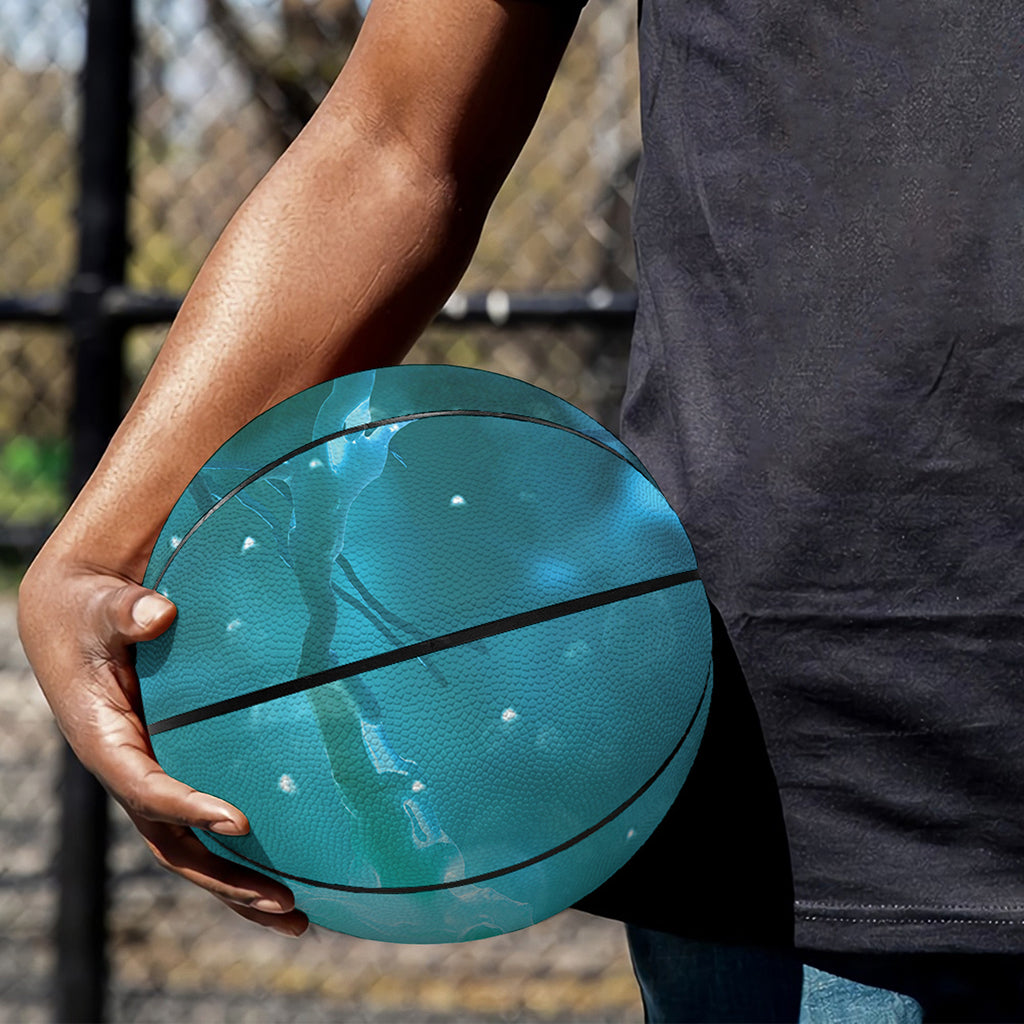Blue Neurons In The Brain Print Basketball