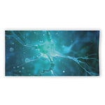 Blue Neurons In The Brain Print Beach Towel