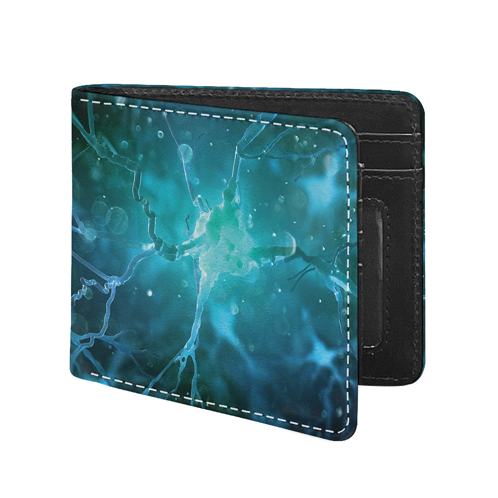 Blue Neurons In The Brain Print Bifold Wallet