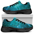 Blue Neurons In The Brain Print Black Chunky Shoes