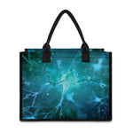 Blue Neurons In The Brain Print Canvas Tote Bag