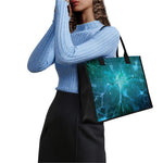 Blue Neurons In The Brain Print Canvas Tote Bag