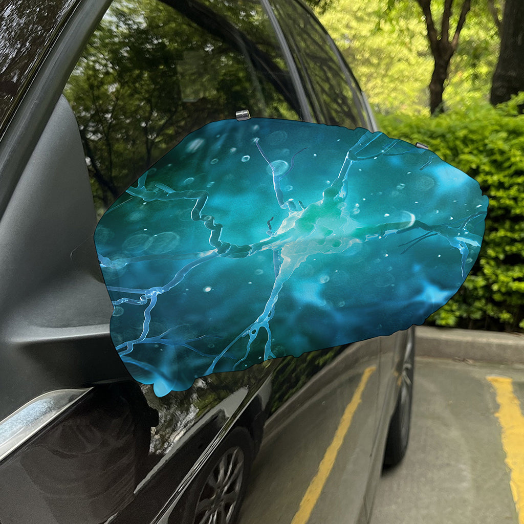 Blue Neurons In The Brain Print Car Side Mirror Covers