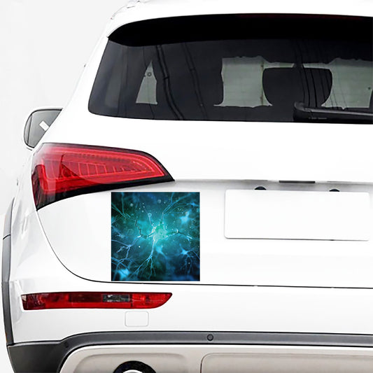 Blue Neurons In The Brain Print Car Sticker