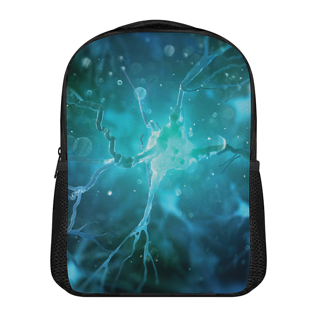Blue Neurons In The Brain Print Casual Backpack