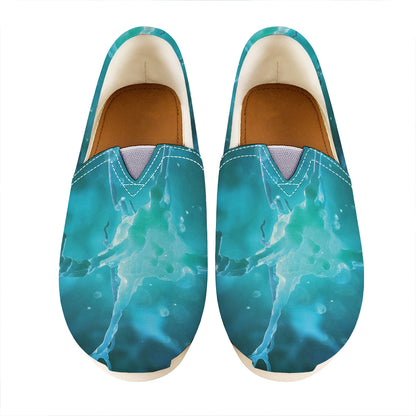 Blue Neurons In The Brain Print Casual Shoes
