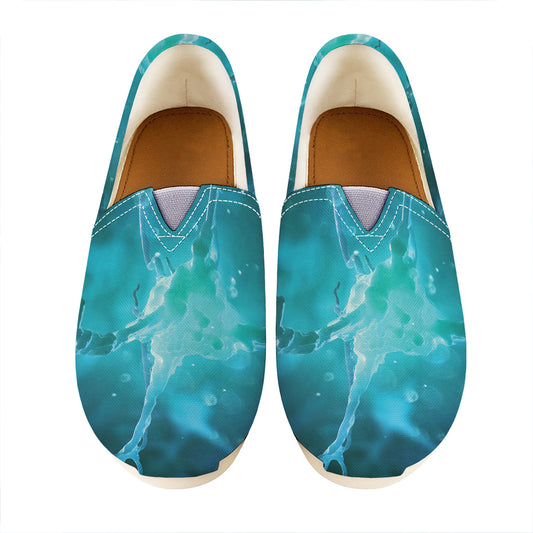 Blue Neurons In The Brain Print Casual Shoes