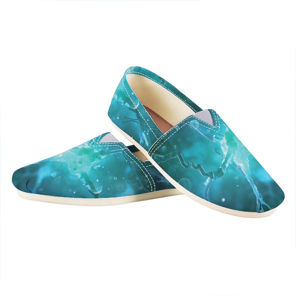 Blue Neurons In The Brain Print Casual Shoes