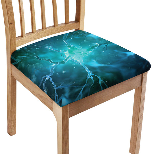 Blue Neurons In The Brain Print Chair Cushion Cover
