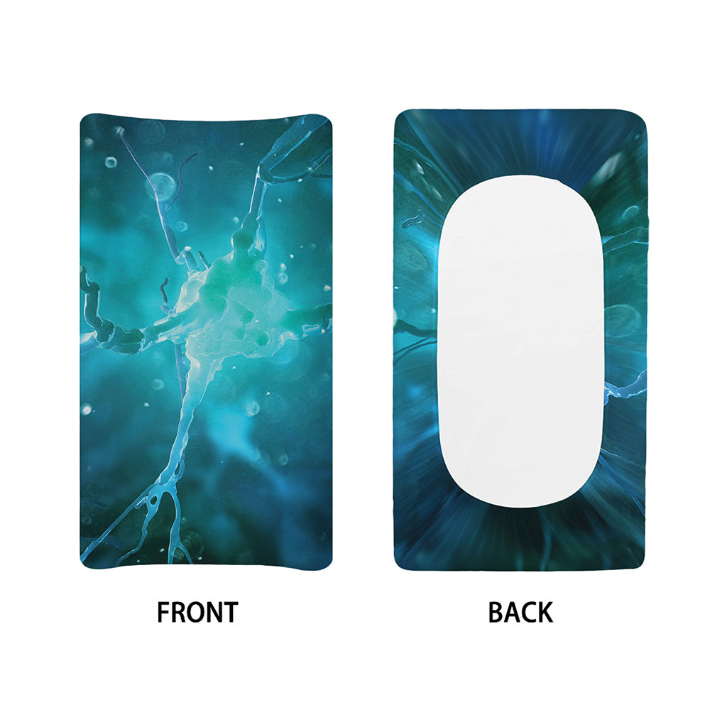 Blue Neurons In The Brain Print Changing Pad Cover