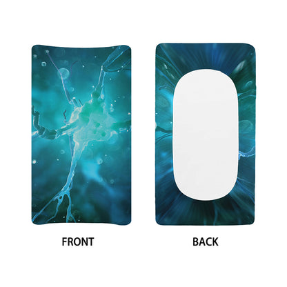 Blue Neurons In The Brain Print Changing Pad Cover