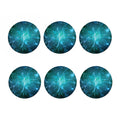 Blue Neurons In The Brain Print Coaster Set