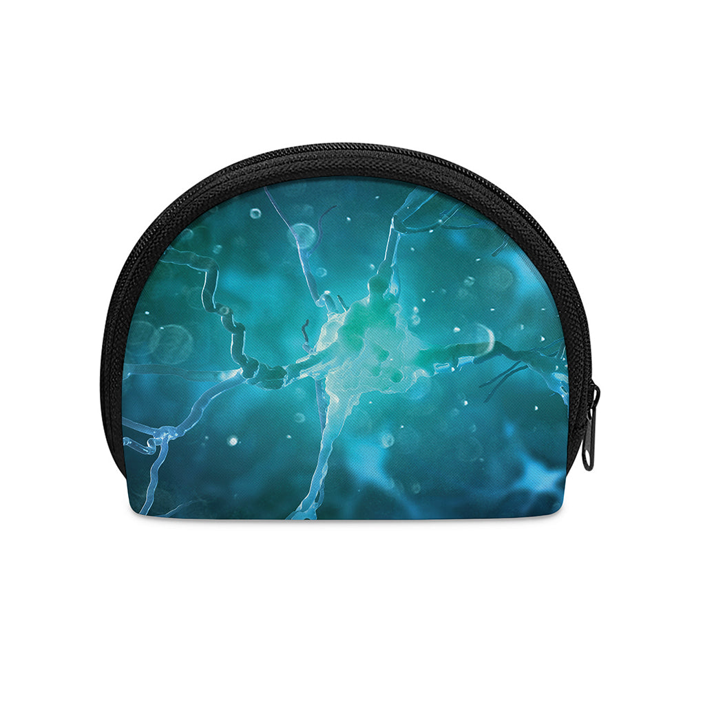 Blue Neurons In The Brain Print Coin Purse
