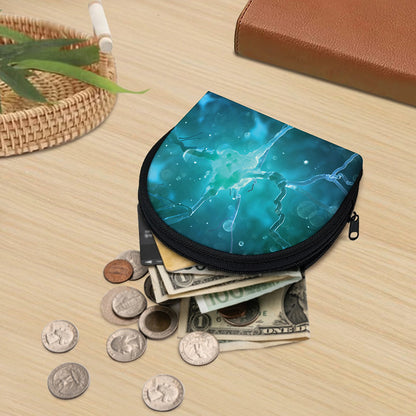 Blue Neurons In The Brain Print Coin Purse