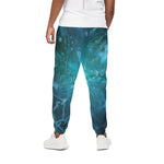 Blue Neurons In The Brain Print Cotton Pants