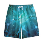 Blue Neurons In The Brain Print Cotton Shorts