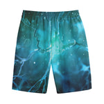Blue Neurons In The Brain Print Cotton Shorts