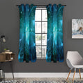 Blue Neurons In The Brain Print Grommet Curtain Panels