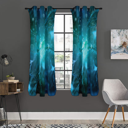 Blue Neurons In The Brain Print Curtain