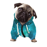 Blue Neurons In The Brain Print Dog Zip Up Hoodie