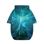 Blue Neurons In The Brain Print Dog Zip Up Hoodie