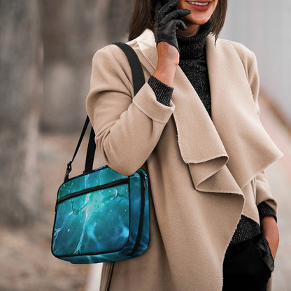Blue Neurons In The Brain Print Double Strap Bible Bag