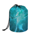 Blue Neurons In The Brain Print Drawstring Makeup Bag
