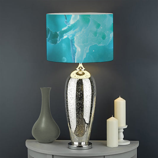 Blue Neurons In The Brain Print Drum Lamp Shade