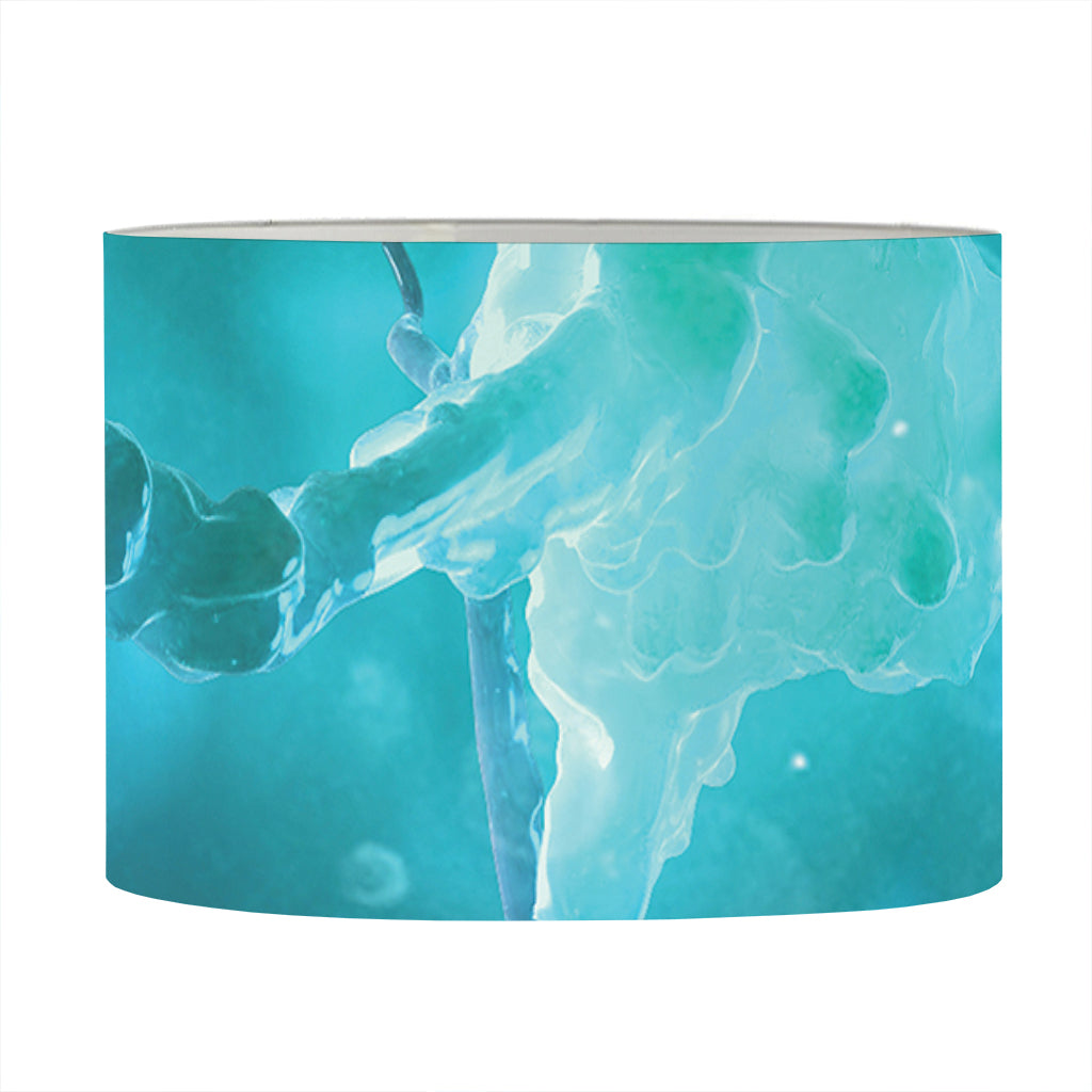Blue Neurons In The Brain Print Drum Lamp Shade