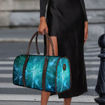 Blue Neurons In The Brain Print Duffle Bag