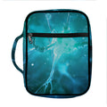 Blue Neurons In The Brain Print Front Pocket Bible Bag