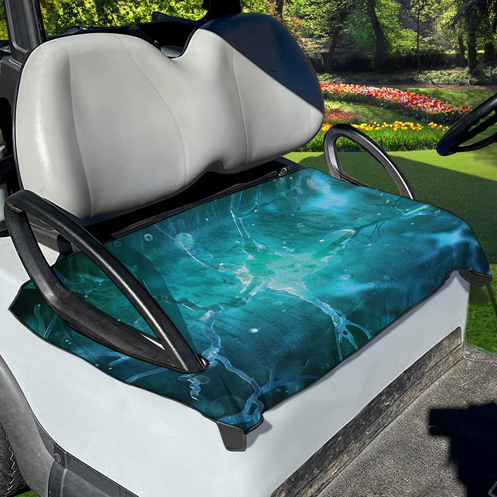 Blue Neurons In The Brain Print Golf Cart Seat Cover