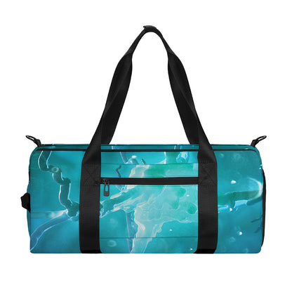 Blue Neurons In The Brain Print Gym Bag